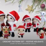 festive holidays crochet pattern pack