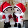festive holidays crochet pattern pack - santa couple