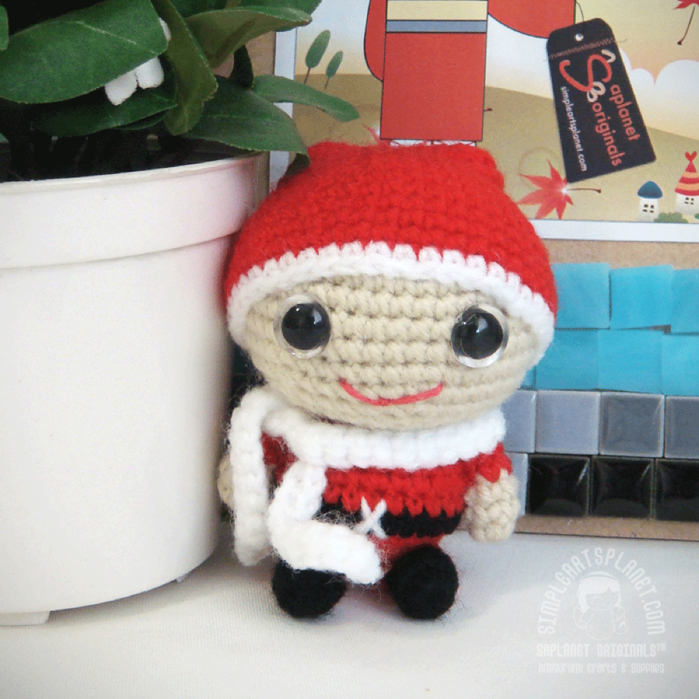 festive holidays crochet pattern pack - baby santa