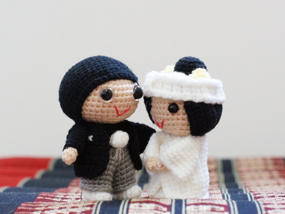 cultural weddings crochet pattern - japanese wedding