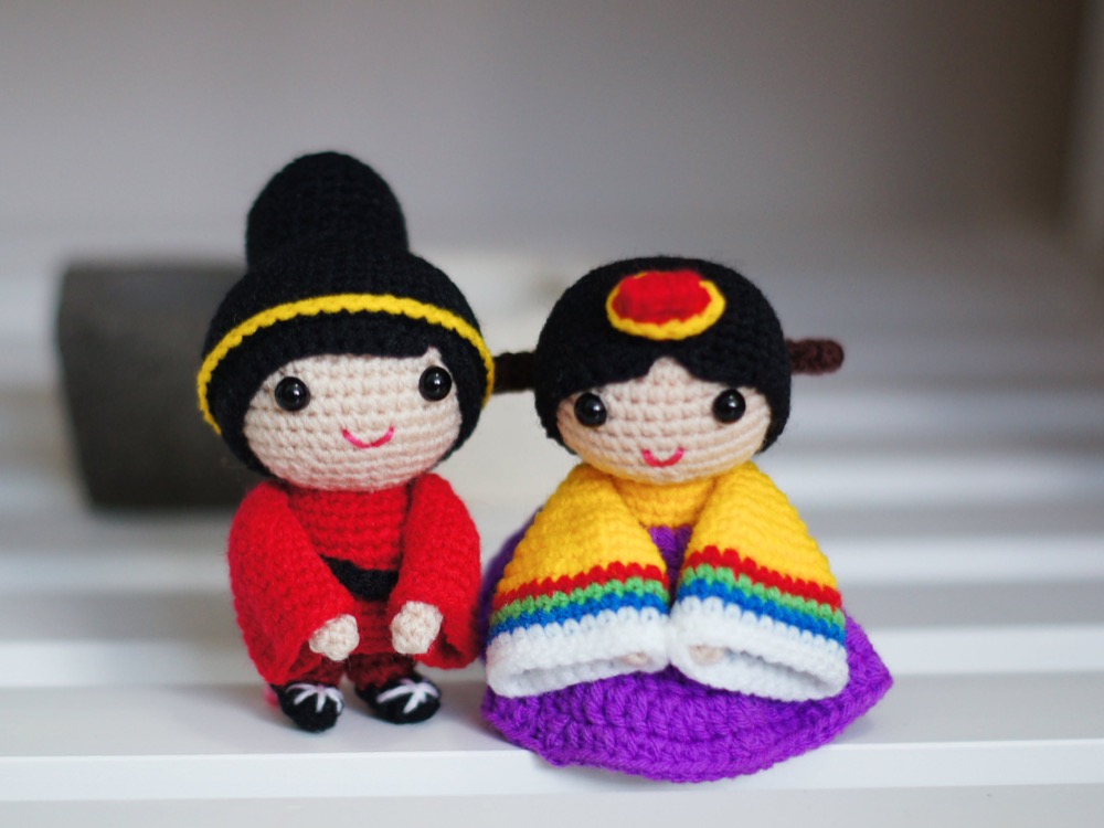 cultural weddings crochet pattern - korean wedding