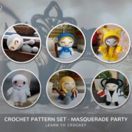 masquerade crochet pattern pack