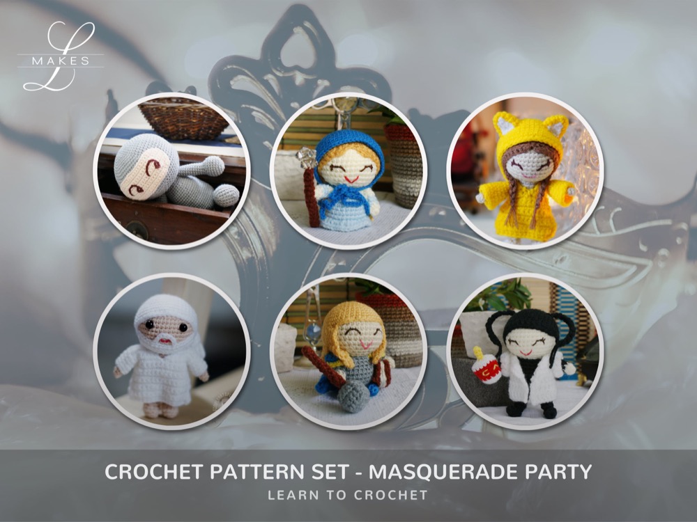 masquerade crochet pattern pack