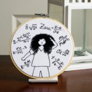 math madness embroidery art