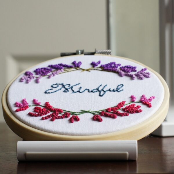 embroidery hoop art mindful