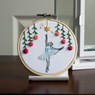 reach for the star embroidery hoop art