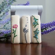 Embroidered Floral Hair Clips
