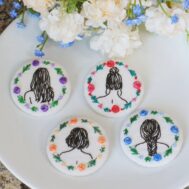 rebirth embroidered brooch pins
