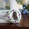 rebirth embroidered brooch pins - long hair