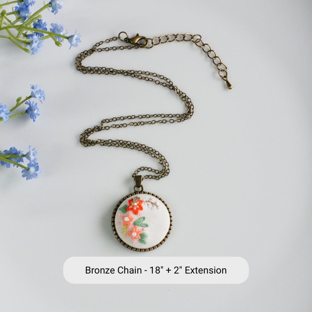 Embroidery Pendant Necklace Options