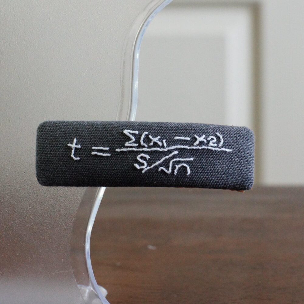 math equations hair clips