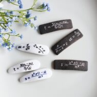 math equations hair clips