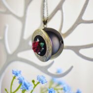 locket necklace - red