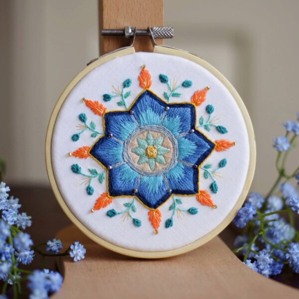 embroidery wall art - stellar harmony