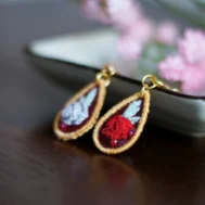 embroidery earrings