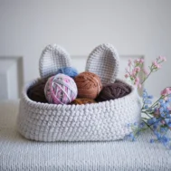 bunny crochet basket