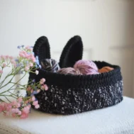 bunny crochet basket
