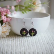 embroidered earrings