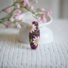 embroidered hair clips