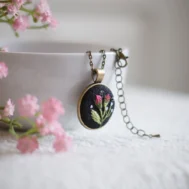 embroidered pendant