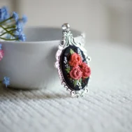 embroidered pendant