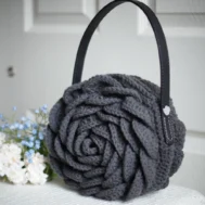 crochet rose bag
