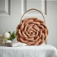 rose crochet handbag