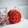 crochet rose purse