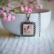 embroidered pendant