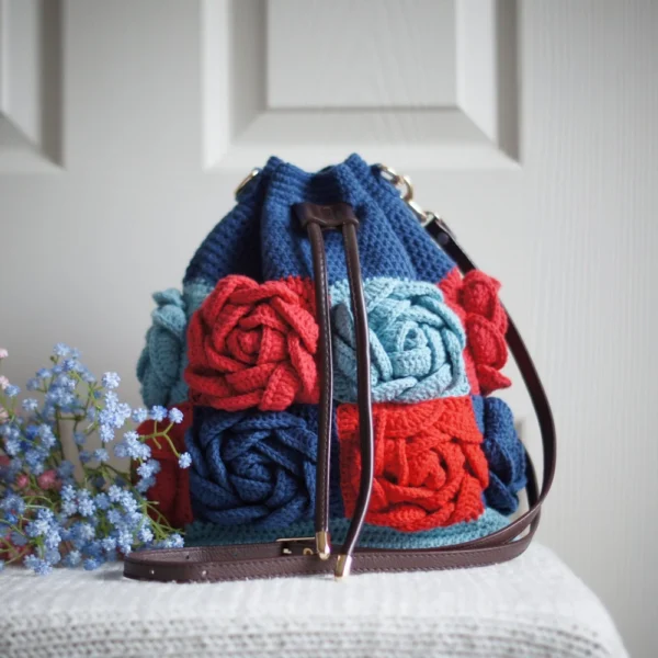 rose drawstring bag