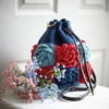 rose drawstring bag