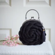 crochet rose bag