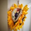 crochet sunflower purse