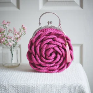 Crochet Rose Purse