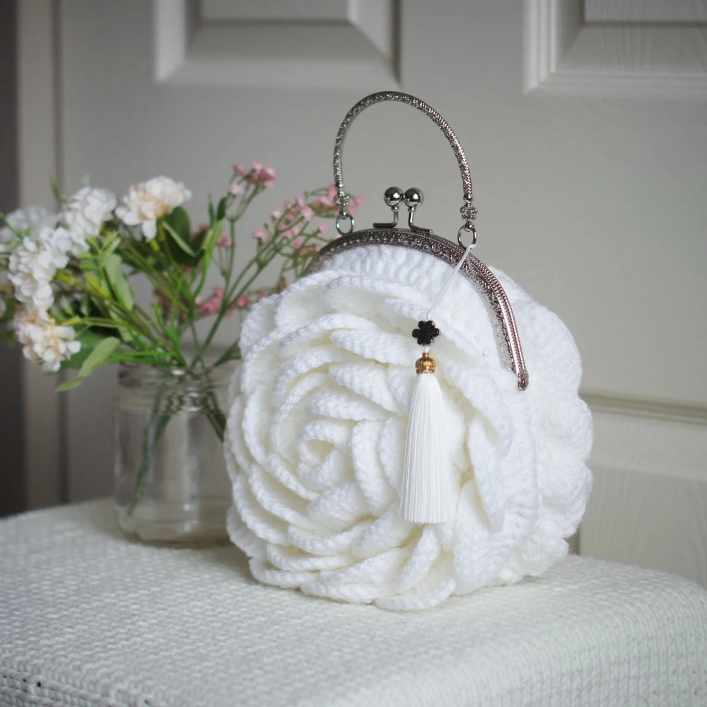 Crochet Rose Purse