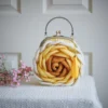 crochet rose purse