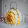 crochet rose purse