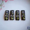 embroidered hair clips