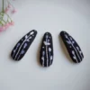 embroidered hair clips