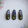 embroidered hair clips