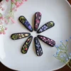 embroidered hair clips