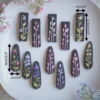 embroidered hair clips