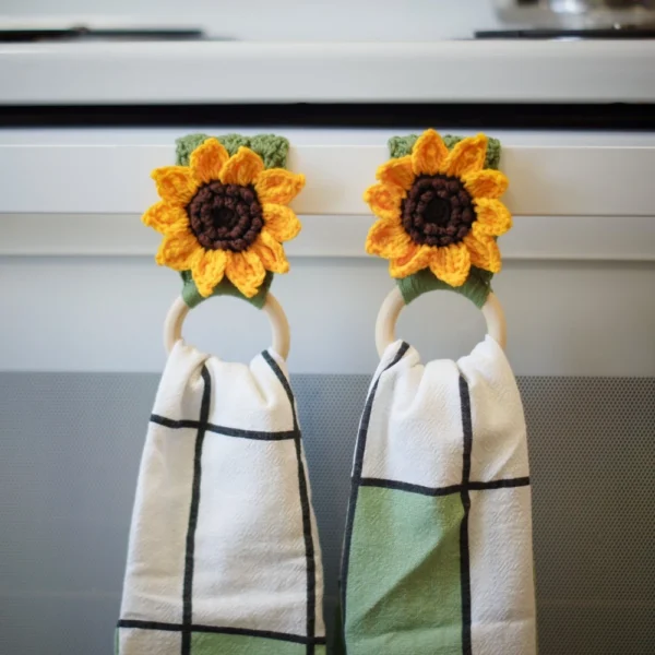 sunflower towel holders