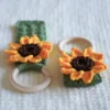 sunflower towel holders