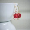 crochet flower earrings