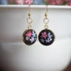 embroidered earrings