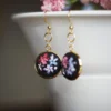 embroidered earrings