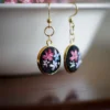 embroidered earrings