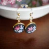 embroidered earrings