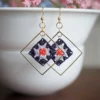 granny square earrings